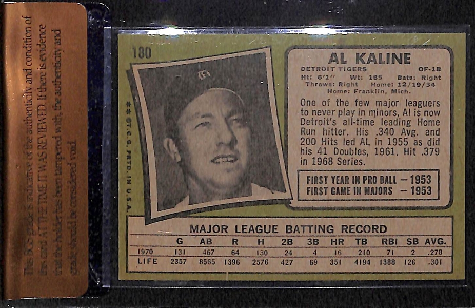 Lot of 15 - 1971 Topps Baseball Cards w. Al Kaline BVG 7.5